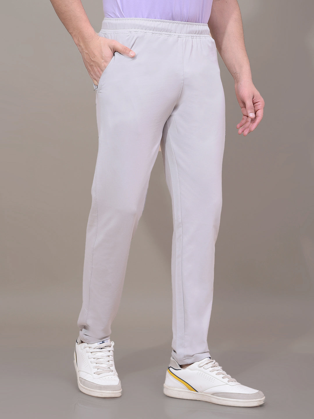 Grey Track Pants-Men Track Pants-Crimsoune Club