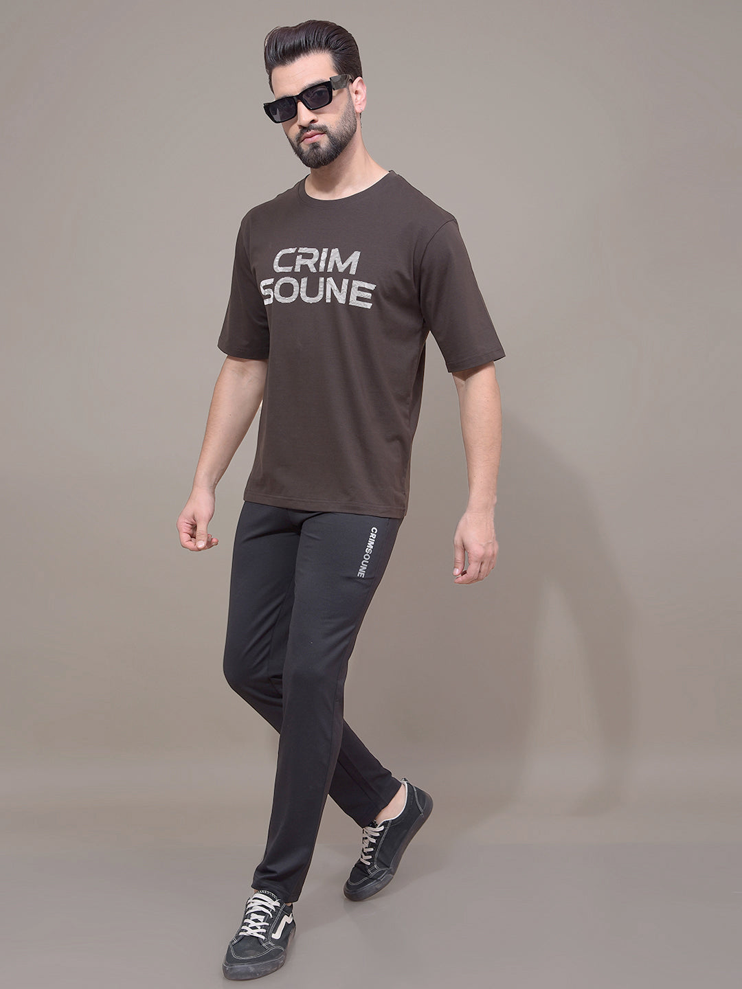 Black Track Pants-Men Track Pants-Crimsoune Club