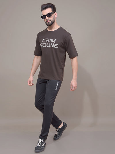 Black Track Pants-Men Track Pants-Crimsoune Club