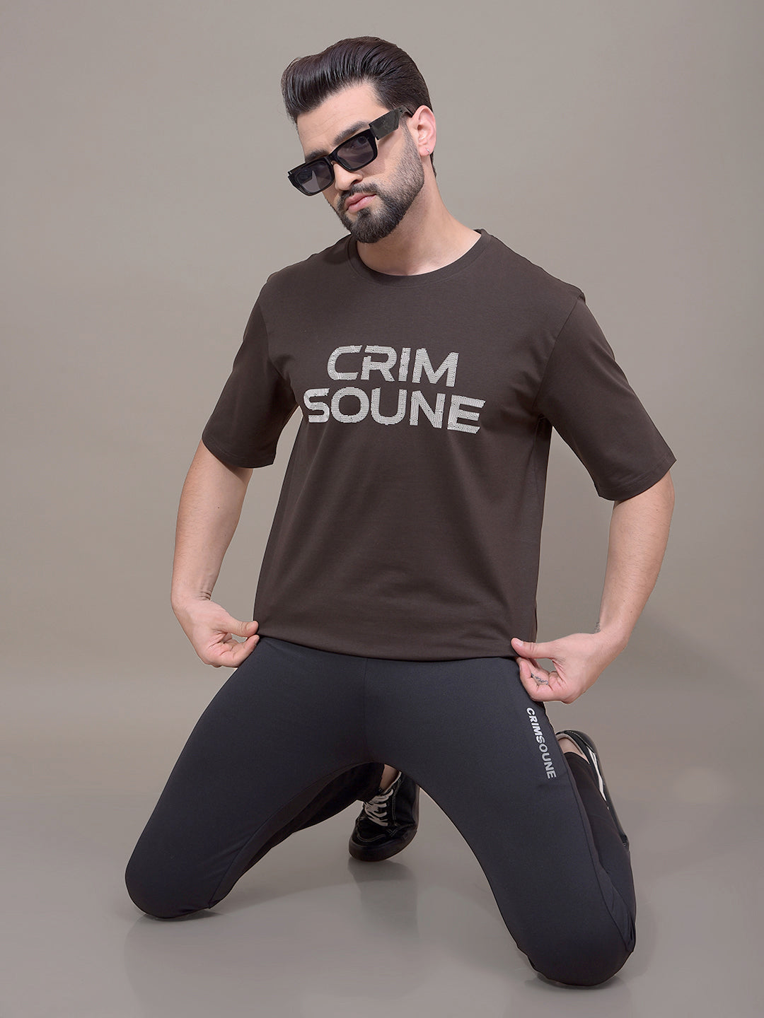 Black Track Pants-Men Track Pants-Crimsoune Club