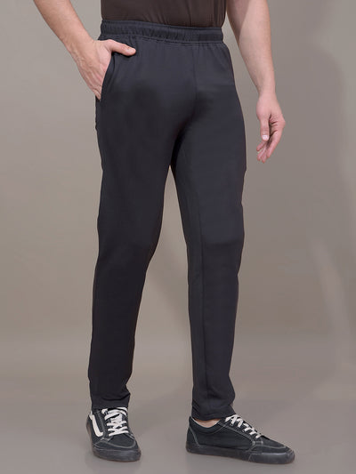 Black Track Pants-Men Track Pants-Crimsoune Club