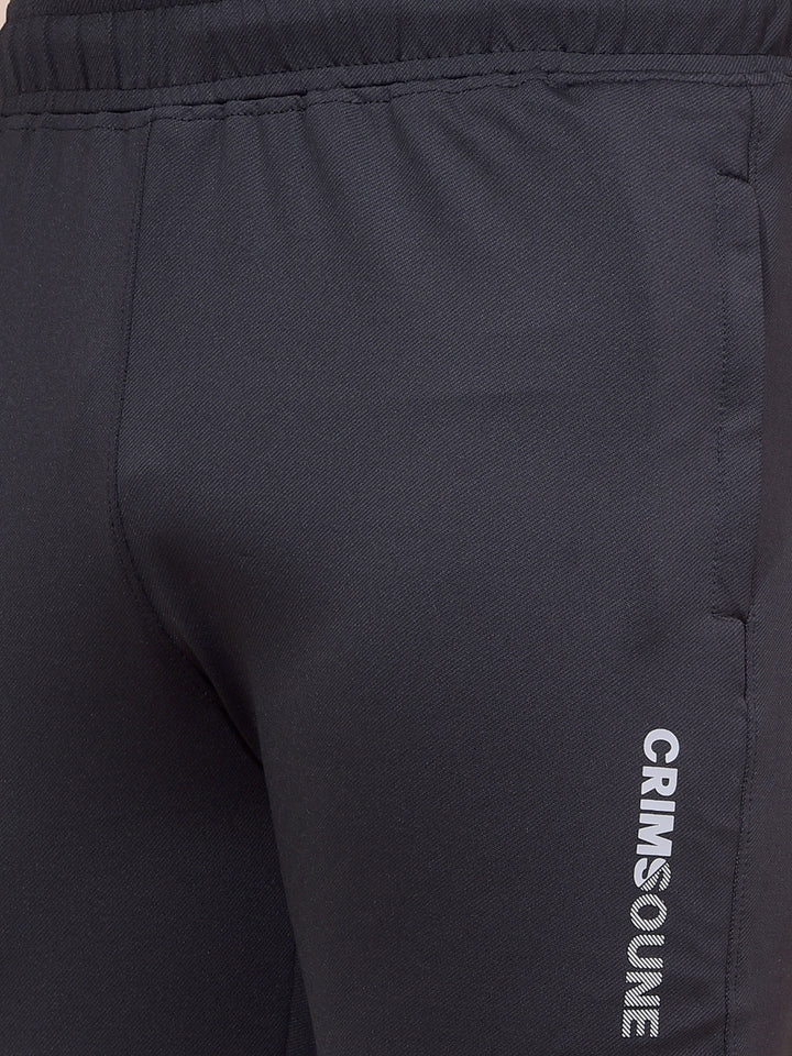 Black Track Pants-Men Track Pants-Crimsoune Club