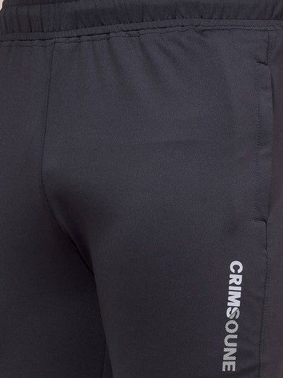 Black Track Pants-Men Track Pants-Crimsoune Club