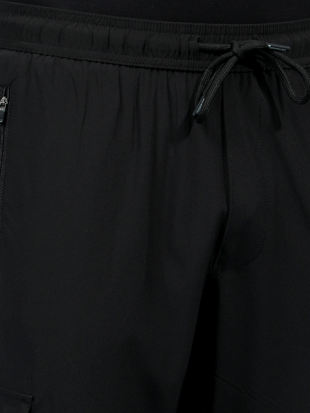 Black Cargo Joggers-Men Joggers-Crimsoune Club