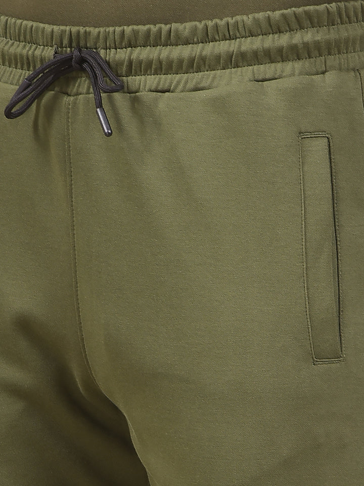 Olive Cotton Trackpants-Men Trackpants-Crimsoune Club