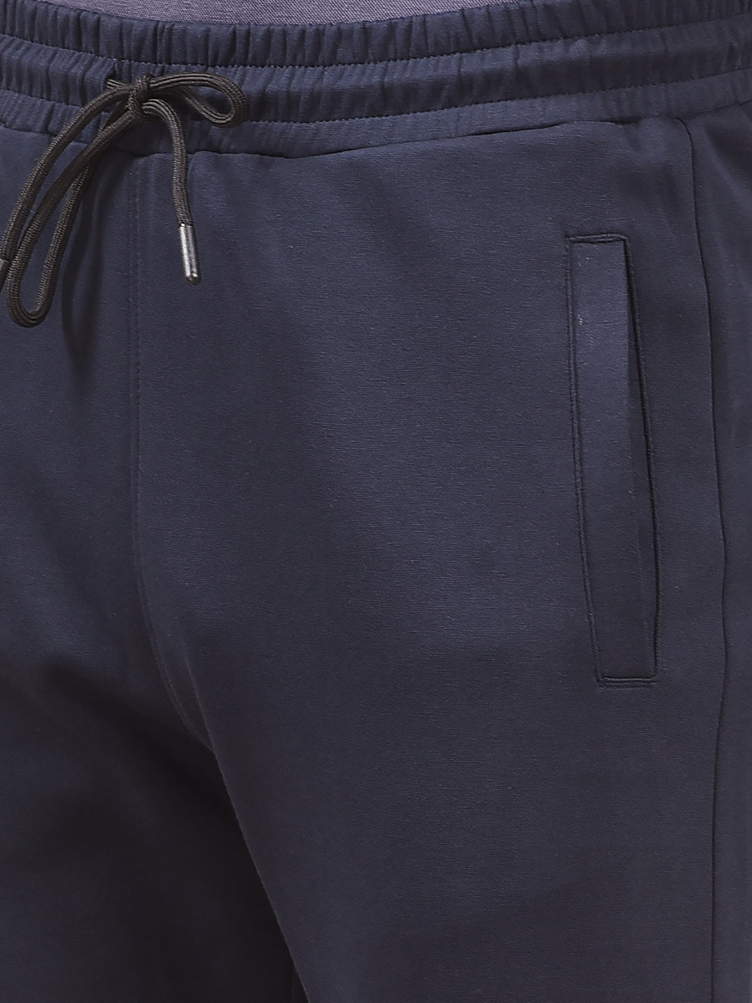 Navy Blue Cotton Trackpants-Men Trackpants-Crimsoune Club