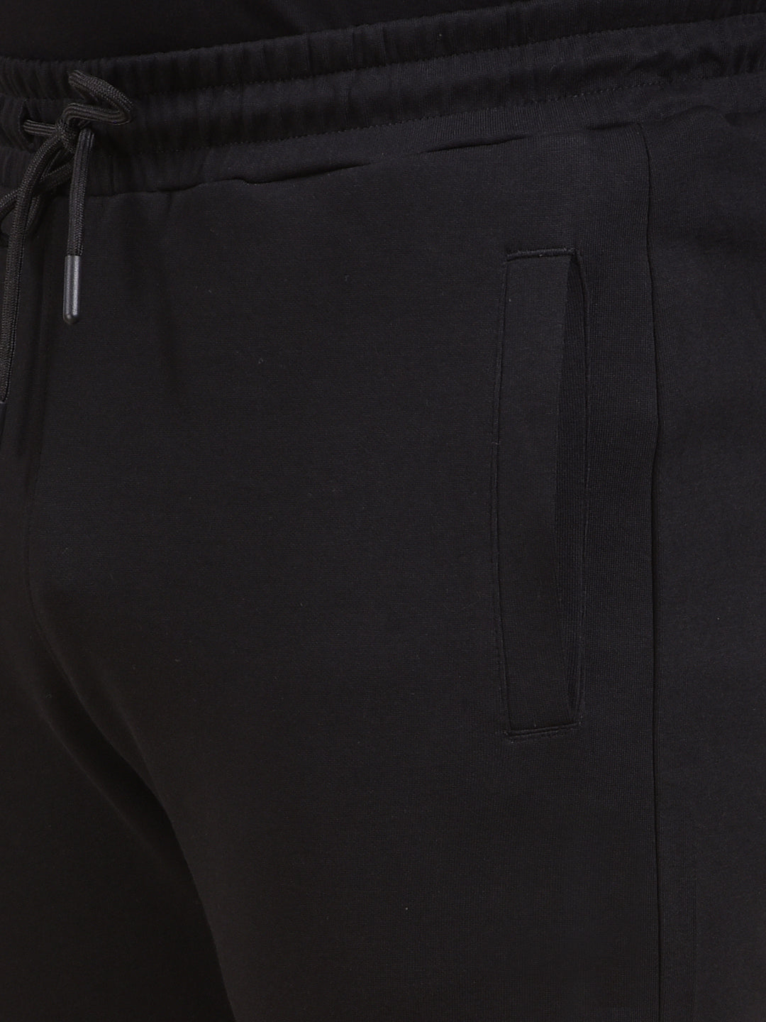 Black Cotton Trackpants-Men Trackpants-Crimsoune Club