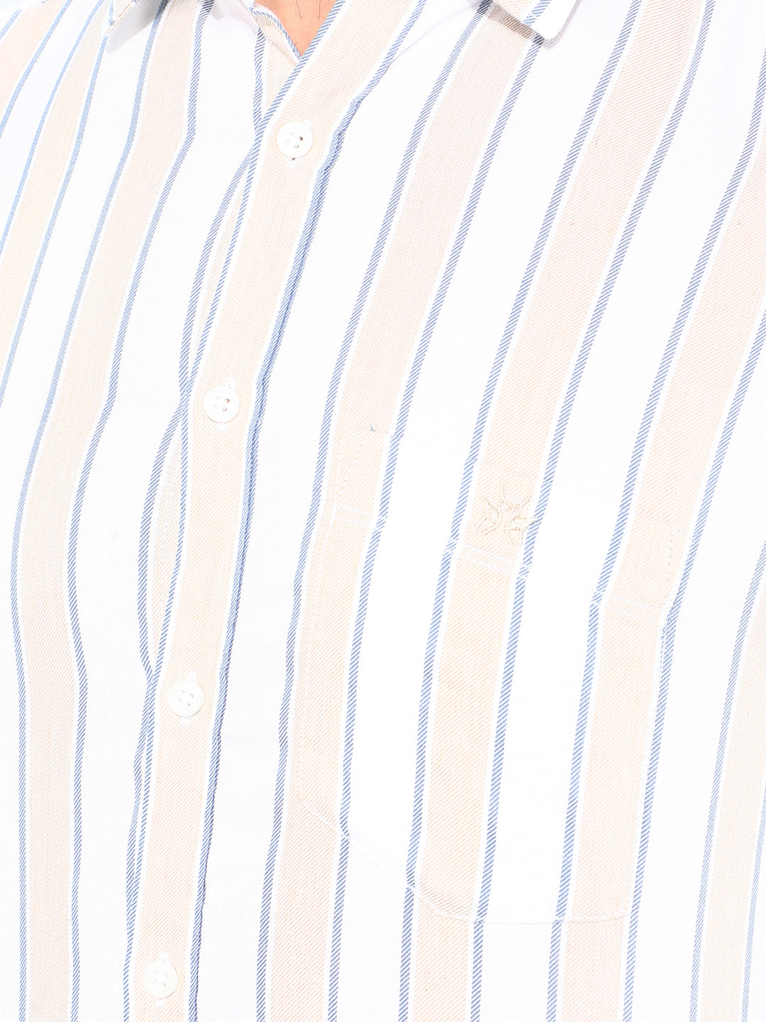 Beige Verticle Striped Shirt-Men Shirts-Crimsoune Club