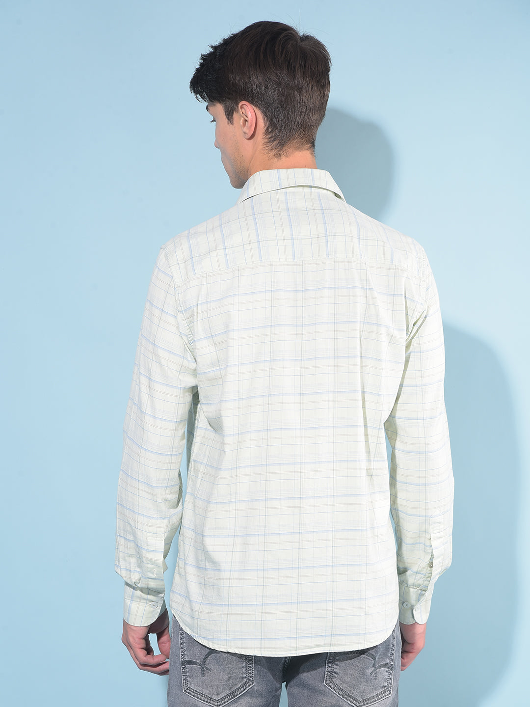 Green Tartan Check 100% Cotton Shirt-Men Shirts-Crimsoune Club