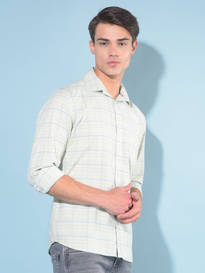 Green Tartan Check 100% Cotton Shirt-Men Shirts-Crimsoune Club