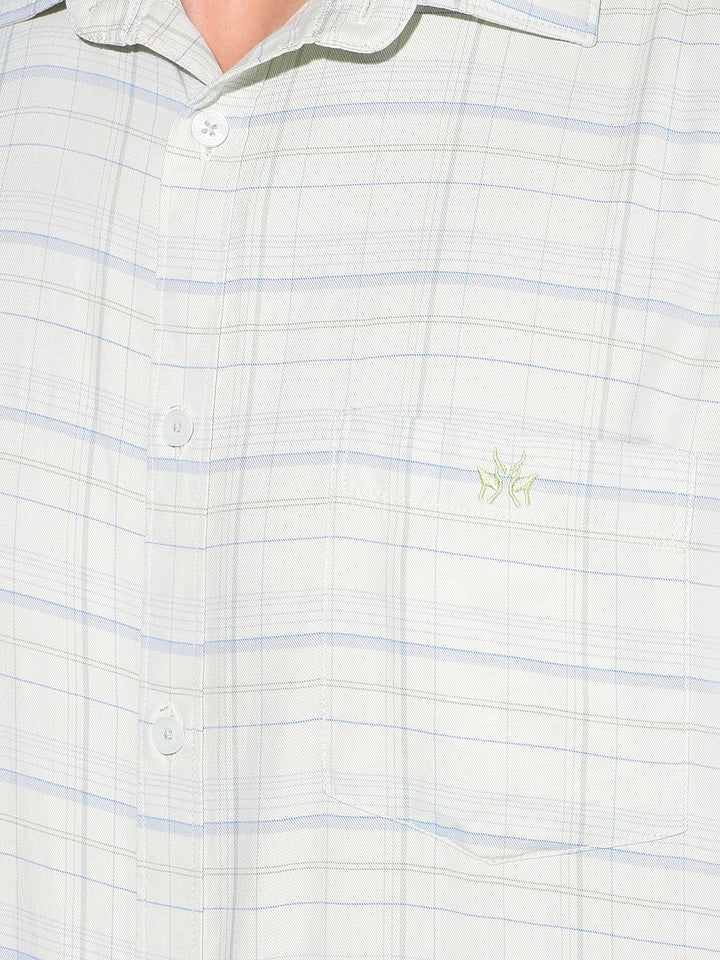 Green Tartan Check 100% Cotton Shirt-Men Shirts-Crimsoune Club