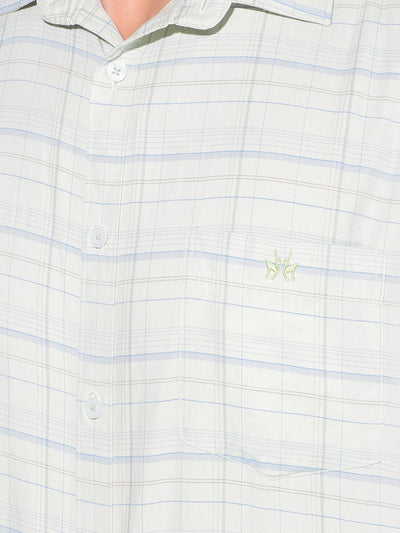 Green Tartan Check 100% Cotton Shirt-Men Shirts-Crimsoune Club