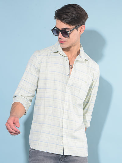 Green Tartan Check 100% Cotton Shirt-Men Shirts-Crimsoune Club