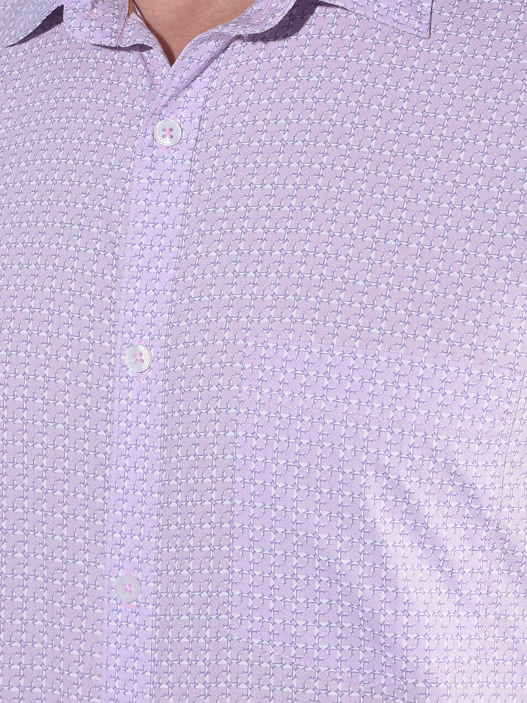 Purple Printed 100% Cotton Shirt-Men Shirts-Crimsoune Club