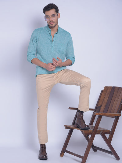 Green Printed Shirt-Men Shirts-Crimsoune Club