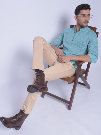 Green Printed Shirt-Men Shirts-Crimsoune Club