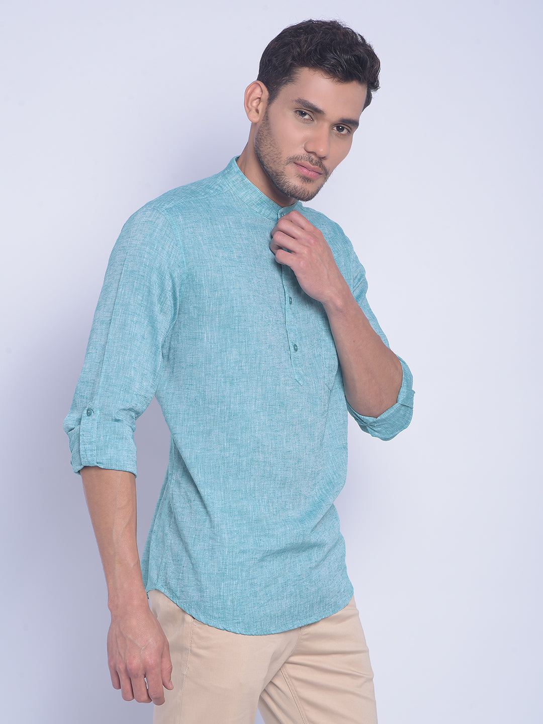Green Printed Shirt-Men Shirts-Crimsoune Club