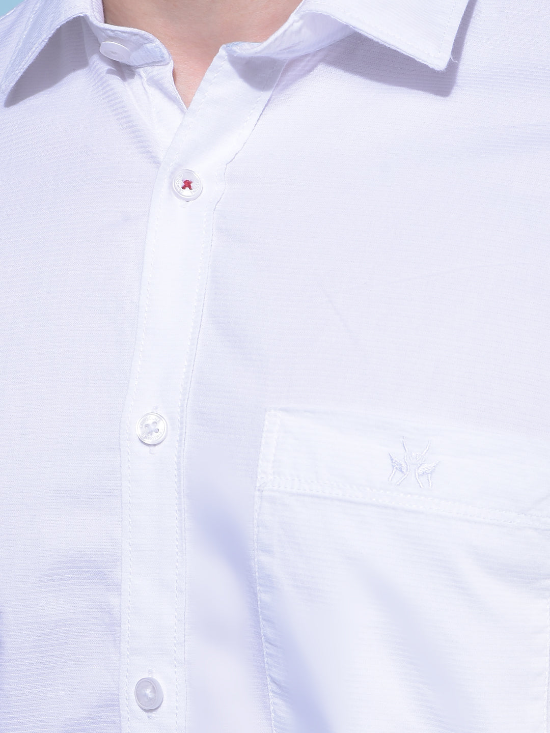 White 100% Cotton Shirt-Men Shirts-Crimsoune Club