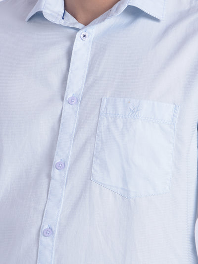 Blue Printed Shirt-Men Shirts-Crimsoune Club