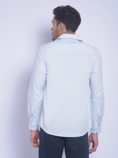 Blue Printed Shirt-Men Shirts-Crimsoune Club