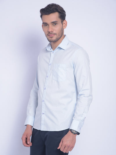 Blue Printed Shirt-Men Shirts-Crimsoune Club