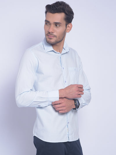 Blue Printed Shirt-Men Shirts-Crimsoune Club