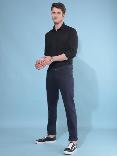 Black 100% Cotton Shirt-Men Shirts-Crimsoune Club