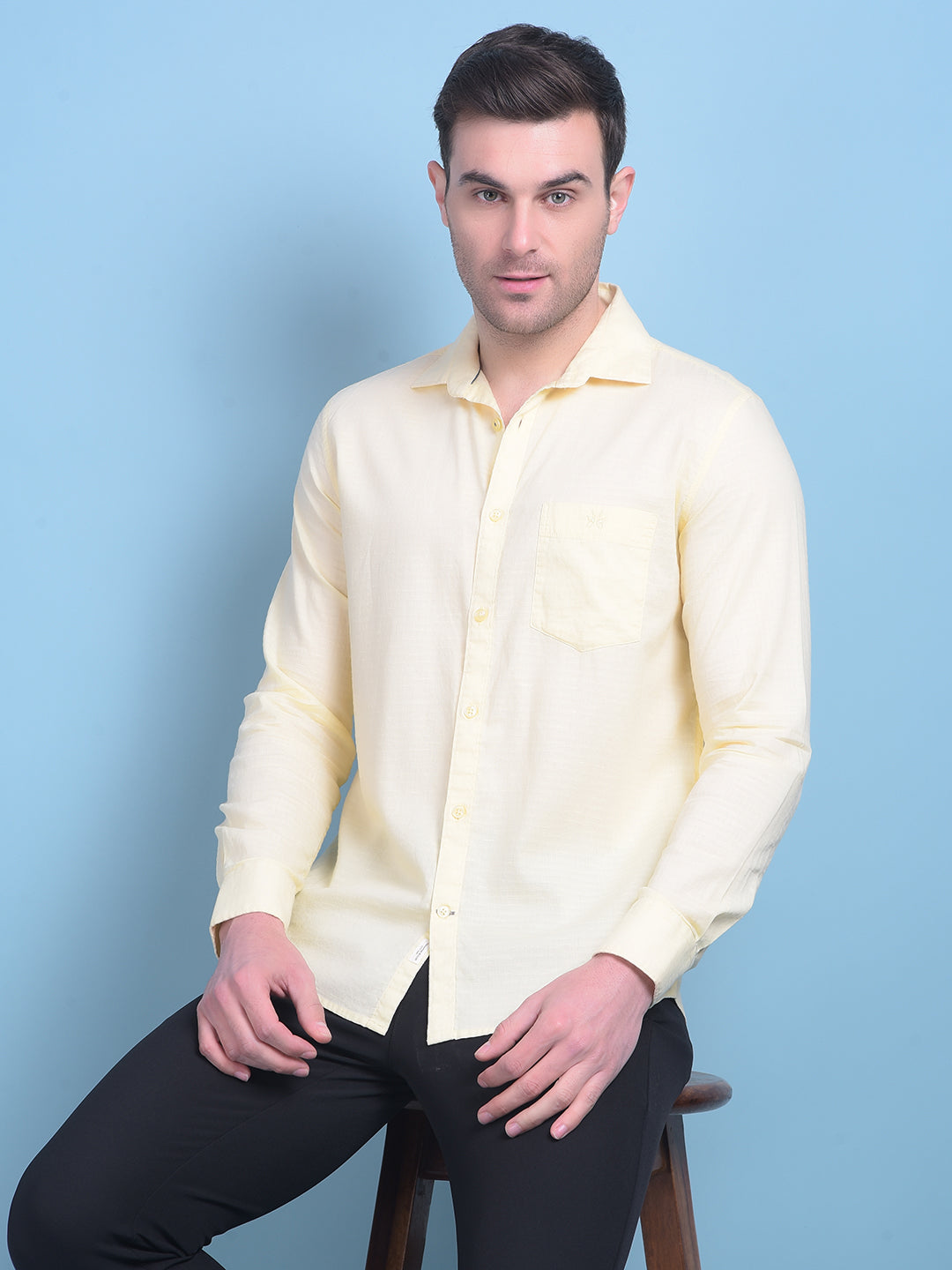 Yellow Shirt-Men Shirts-Crimsoune Club