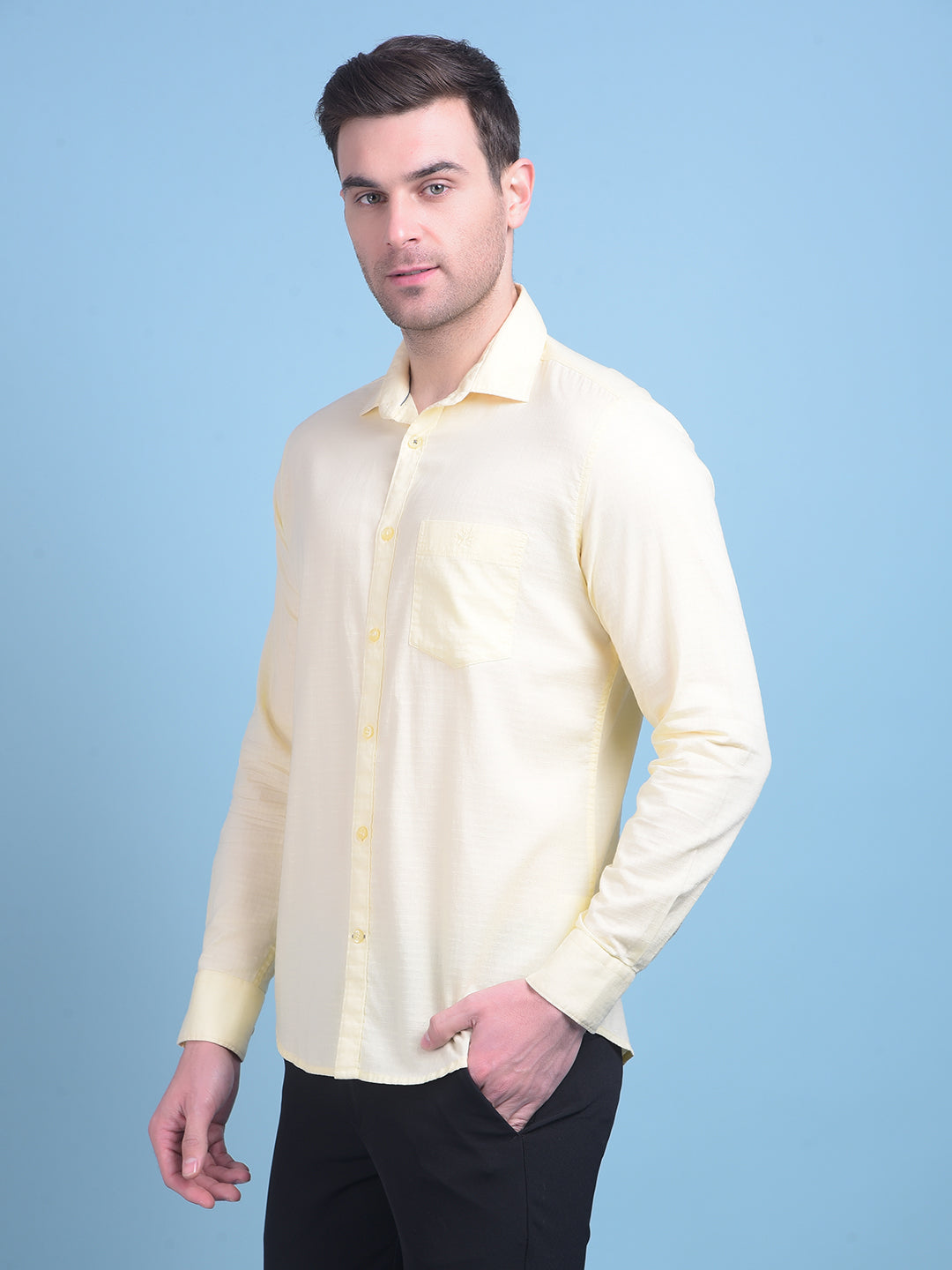 Yellow Shirt-Men Shirts-Crimsoune Club