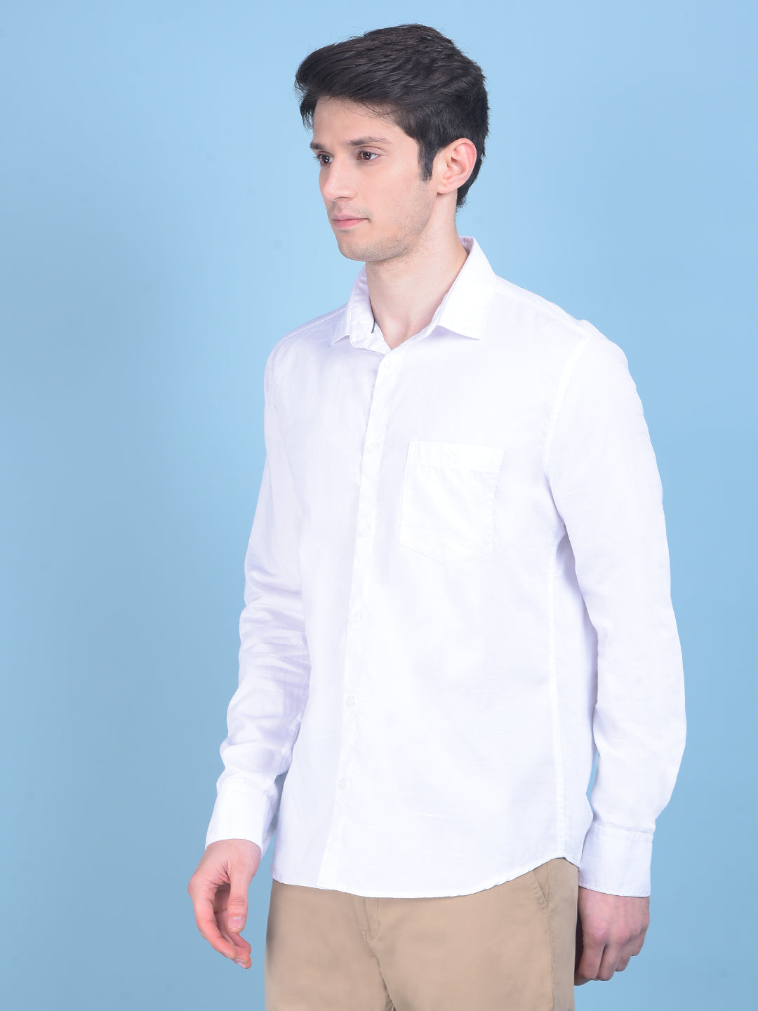 White Striped Shirt-Men Shirts-Crimsoune Club