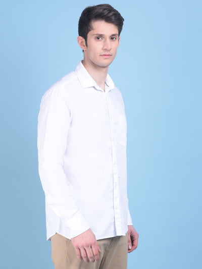 White Striped Shirt-Men Shirts-Crimsoune Club