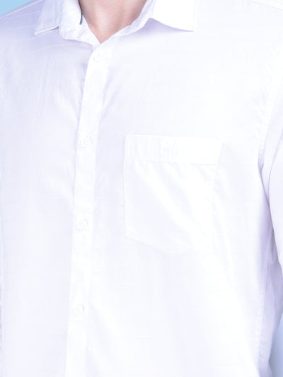 White Striped Shirt-Men Shirts-Crimsoune Club