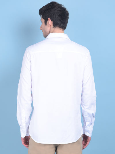 White Striped Shirt-Men Shirts-Crimsoune Club