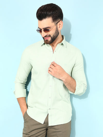 Blue Horizontal Striped 100% Cotton Shirt-Men Shirts-Crimsoune Club