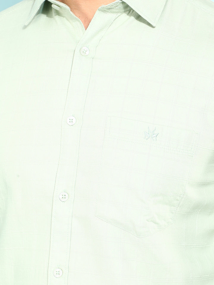 Blue Horizontal Striped 100% Cotton Shirt-Men Shirts-Crimsoune Club