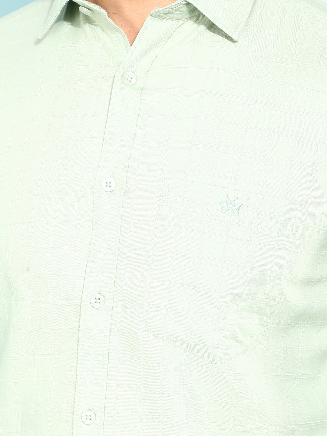 Blue Horizontal Striped 100% Cotton Shirt-Men Shirts-Crimsoune Club