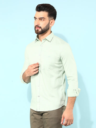 Blue Horizontal Striped 100% Cotton Shirt-Men Shirts-Crimsoune Club
