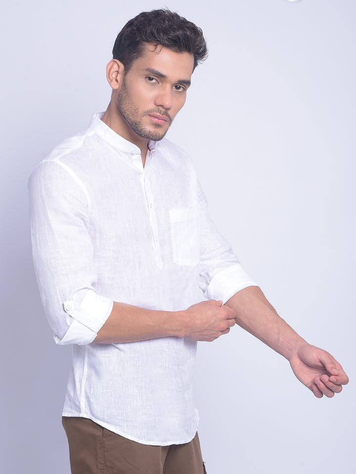 White Printed Shirt-Men Shirts-Crimsoune Club