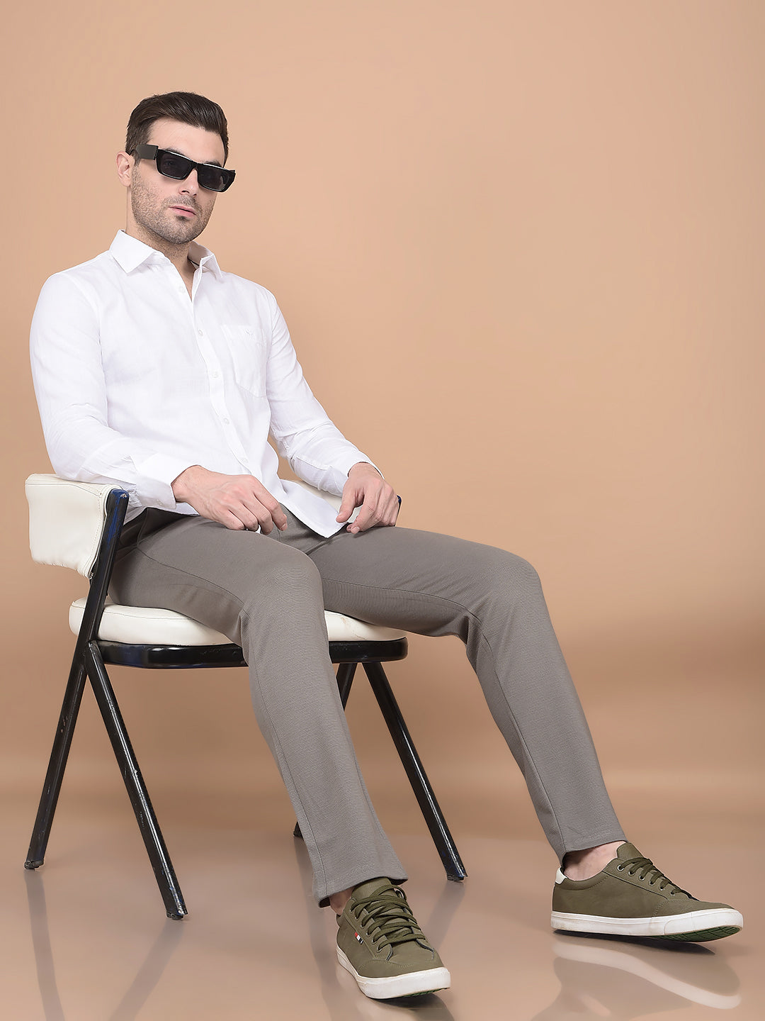 White 100% Cotton Shirt-Men Shirts-Crimsoune Club
