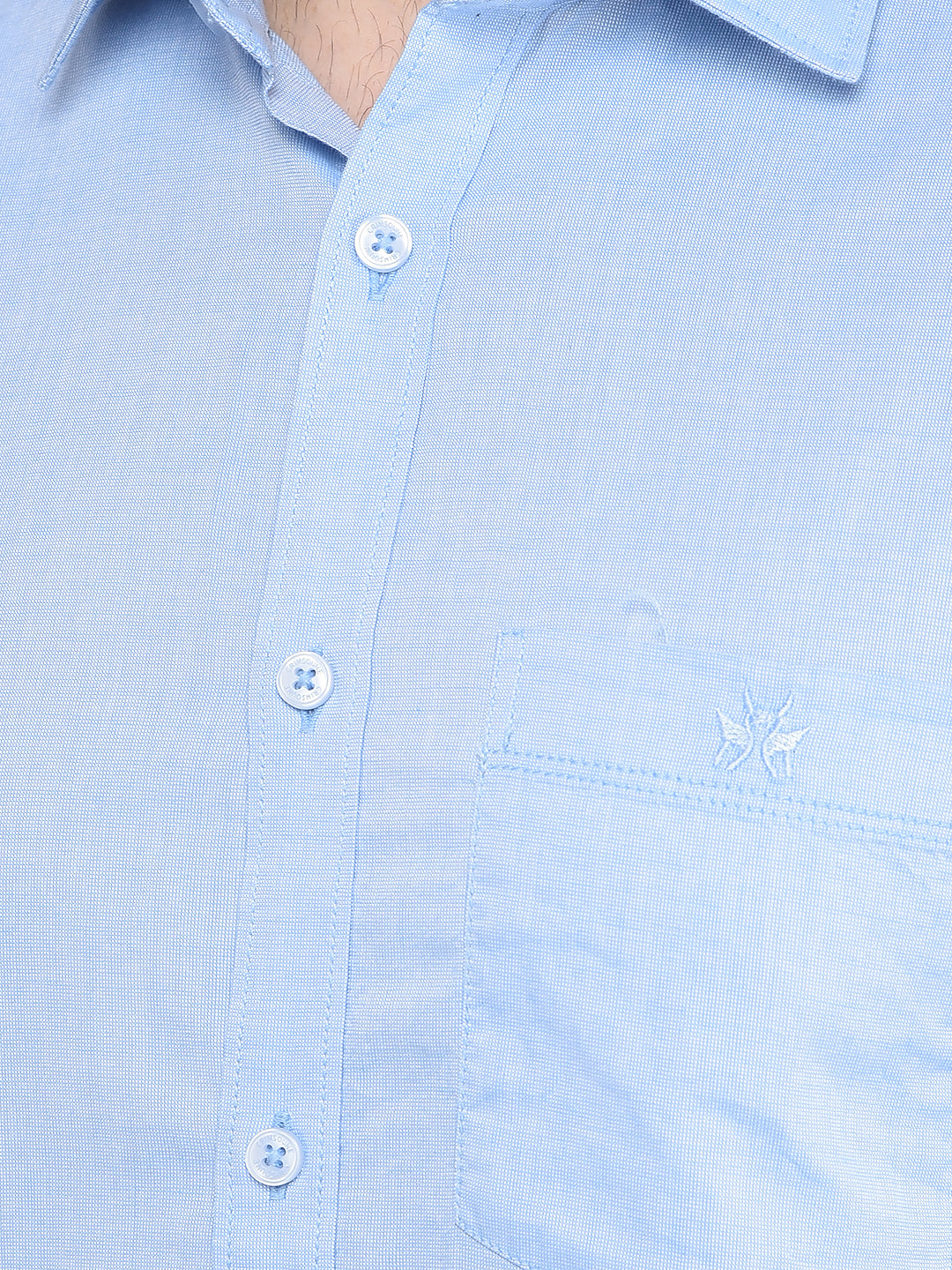 Blue 100% Cotton Shirt-Men Shirts-Crimsoune Club