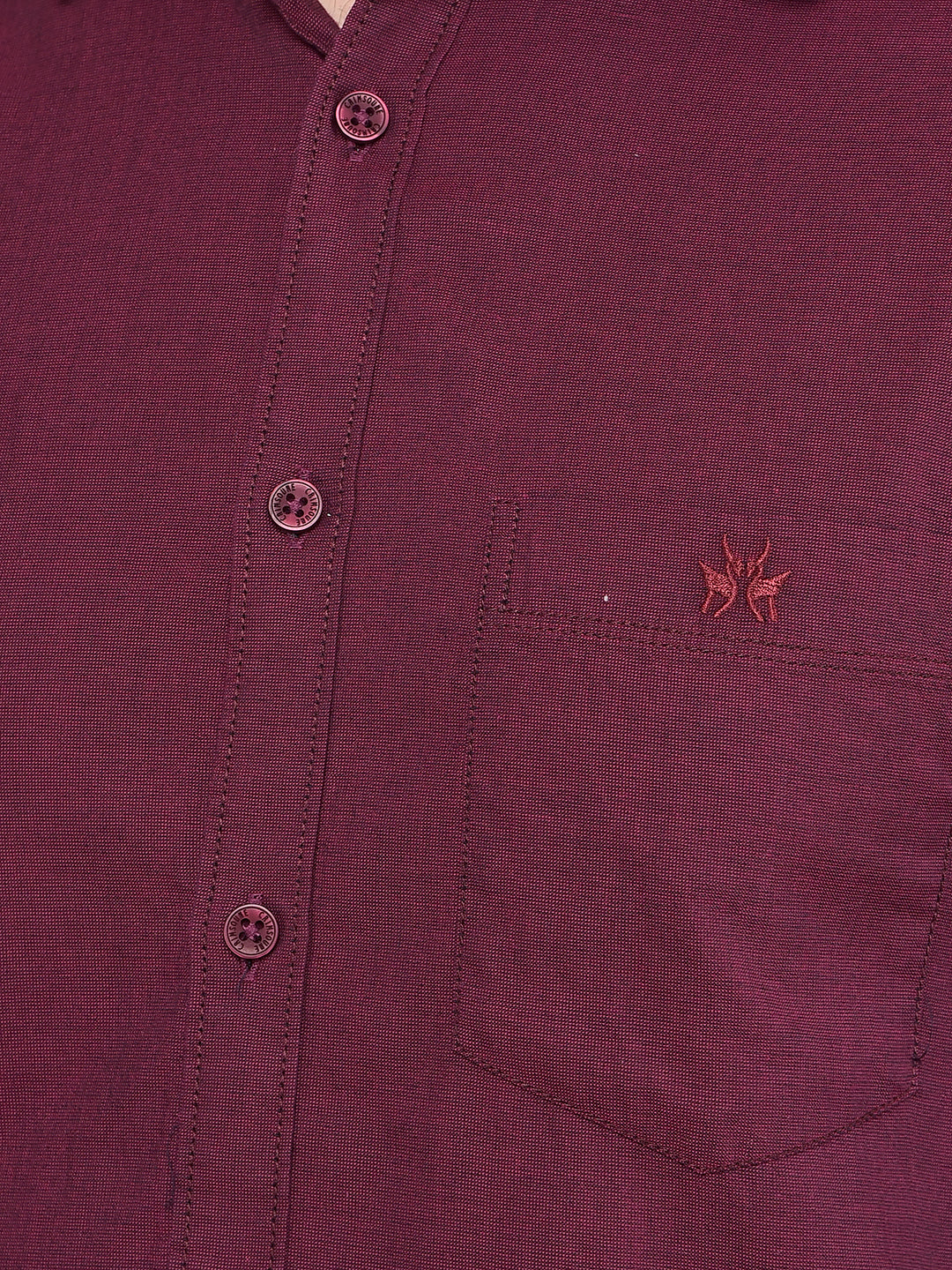 Maroon 100% Cotton Shirt-Men Shirts-Crimsoune Club