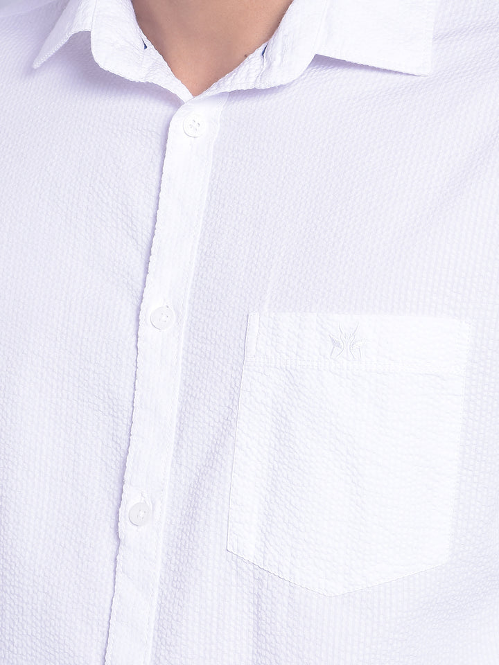 White Printed Shirt-Men Shirts-Crimsoune Club