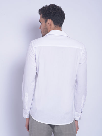 White Printed Shirt-Men Shirts-Crimsoune Club