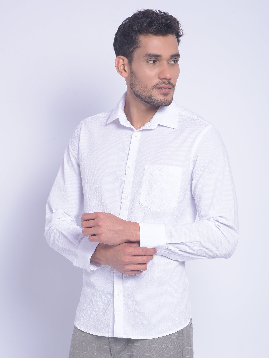 White Printed Shirt-Men Shirts-Crimsoune Club