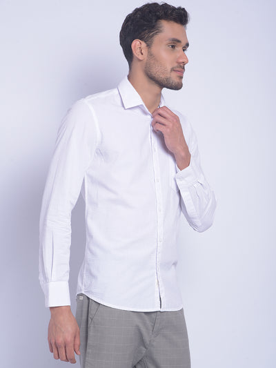 White Printed Shirt-Men Shirts-Crimsoune Club