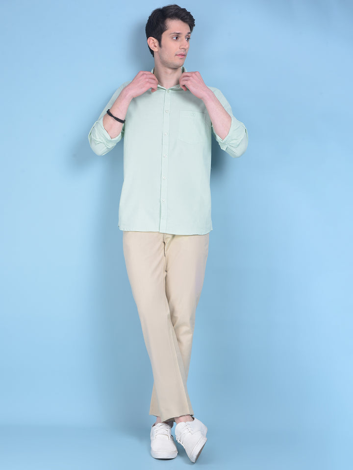 Green Printed Shirt-Men Shirts-Crimsoune Club