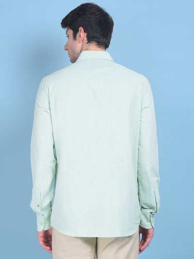 Green Printed Shirt-Men Shirts-Crimsoune Club