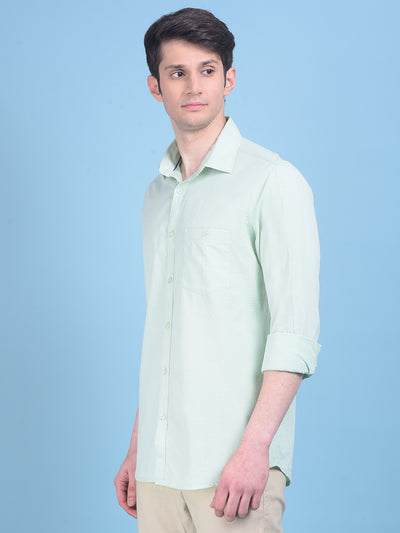Green Printed Shirt-Men Shirts-Crimsoune Club