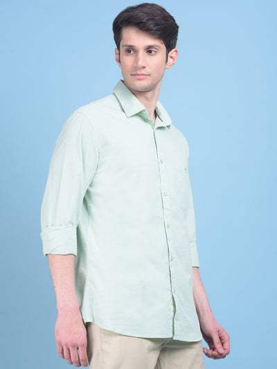 Green Printed Shirt-Men Shirts-Crimsoune Club