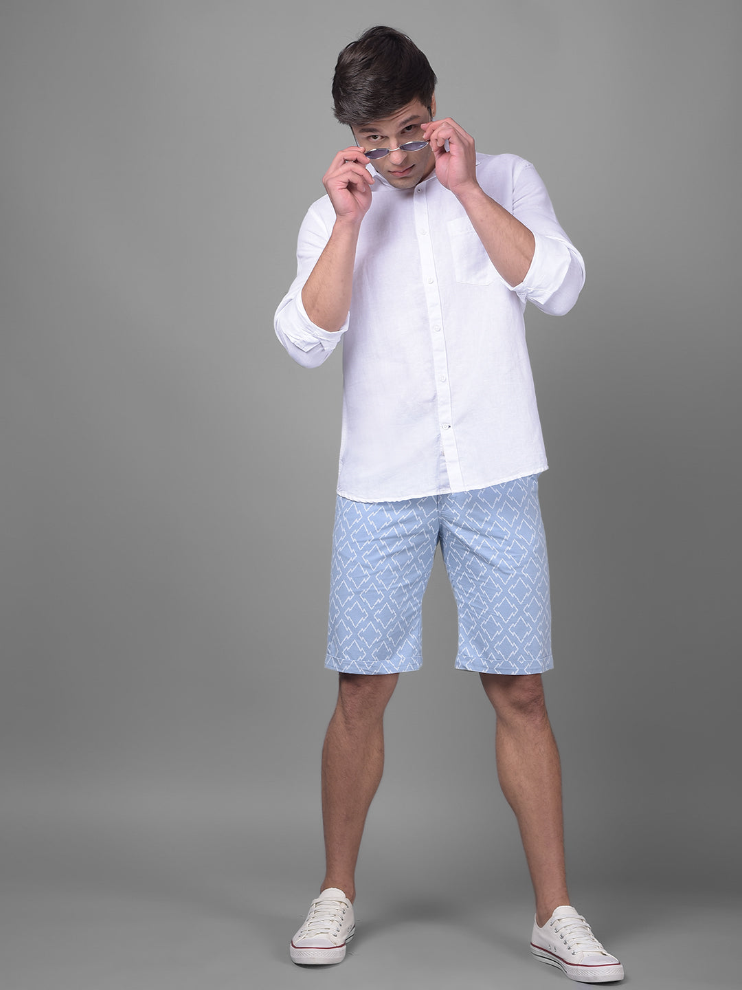 White Linen Shirt-Men Shirts-Crimsoune Club